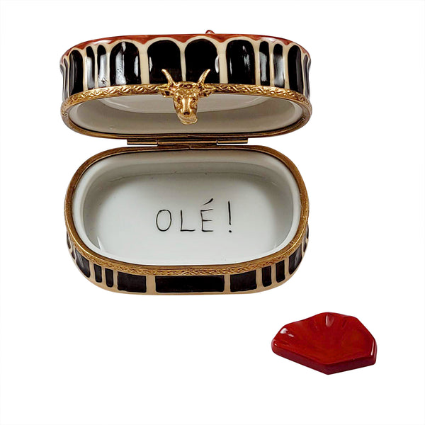 Load image into Gallery viewer, Rochard "Bullfighting Arena with Removable Red Cape" Limoges Box