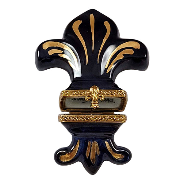 Load image into Gallery viewer, Rochard "Blue Fleur De Lys" Limoges Box