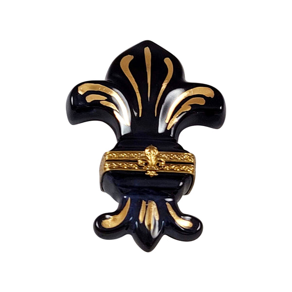 Load image into Gallery viewer, Rochard "Blue Fleur De Lys" Limoges Box
