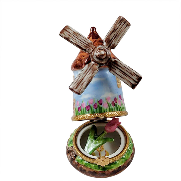 Load image into Gallery viewer, Rochard "Windmill with Removable Tulip" Limoges Box