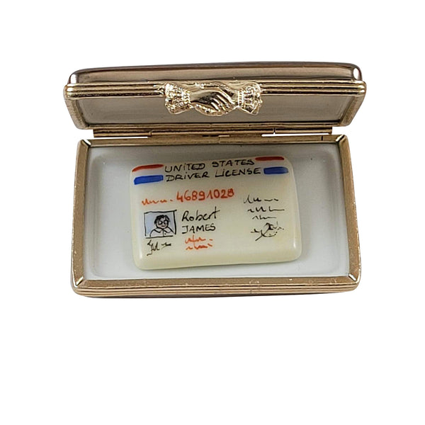 Load image into Gallery viewer, Rochard "California License Plate with Driver's License" Limoges Box