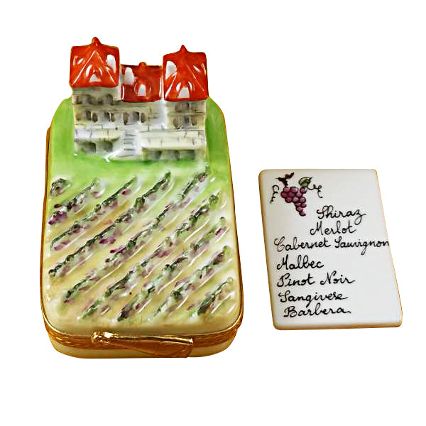 Load image into Gallery viewer, Rochard "Vineyard with Removable Wine List" Limoges Box