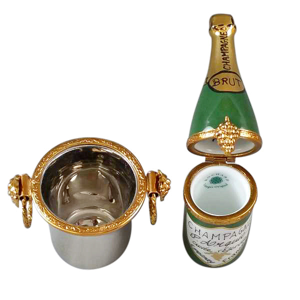Load image into Gallery viewer, Rochard "Champagne Bottle in Silver Bucket" Limoges Box