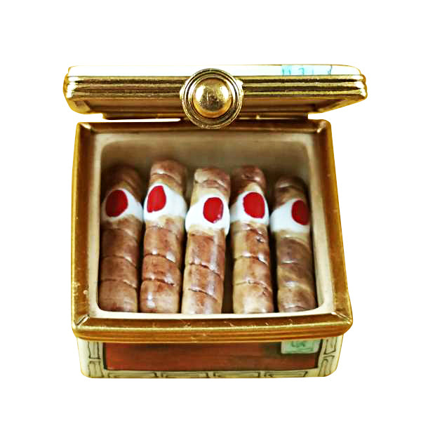 Load image into Gallery viewer, Rochard "Cigar Box with Removable Cigars" Limoges Box