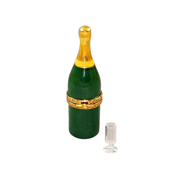 Load image into Gallery viewer, Rochard "Veuve Clientele Champagne Bottle with Flute" Limoges Box
