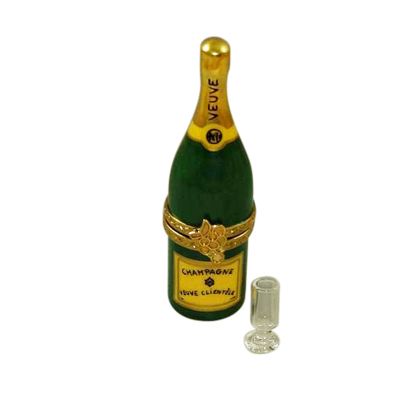 Load image into Gallery viewer, Rochard "Veuve Clientele Champagne Bottle with Flute" Limoges Box