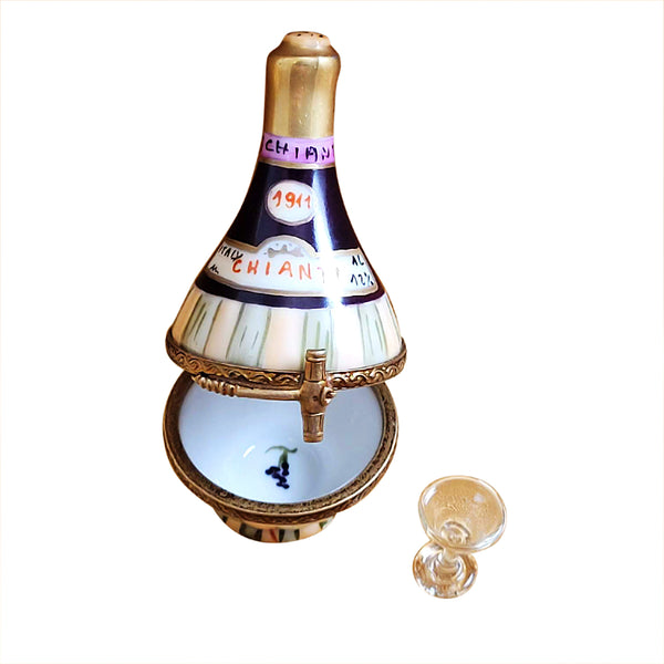 Load image into Gallery viewer, Rochard "Chianti in Basket with Removable Wine Glass" Limoges Box