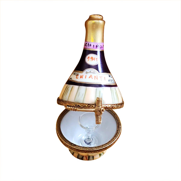 Load image into Gallery viewer, Rochard "Chianti in Basket with Removable Wine Glass" Limoges Box