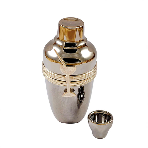 Load image into Gallery viewer, Rochard "Silver Cocktail Shaker with Removable Shot Glass" Limoges Box