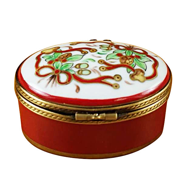 Load image into Gallery viewer, Rochard "Oval-Merry Christmas" Limoges Box