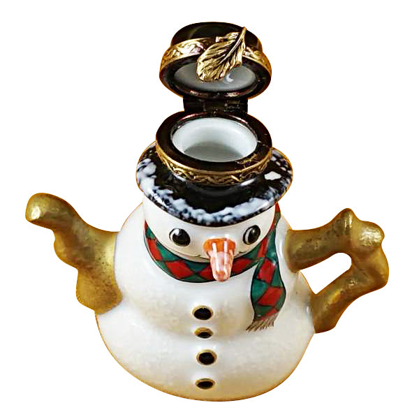 Load image into Gallery viewer, Rochard "Snowman Teapot" Limoges Box
