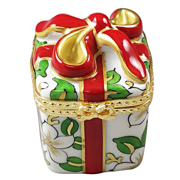 Load image into Gallery viewer, Rochard "Christmas Gift Box with Red Bow" Limoges Box