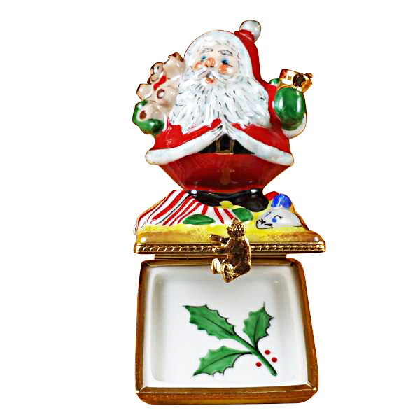 Load image into Gallery viewer, Rochard "Santa with Bell" Limoges Box