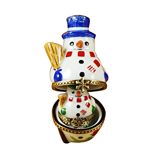 Load image into Gallery viewer, Rochard "Nesting Snowman Set" Limoges Box