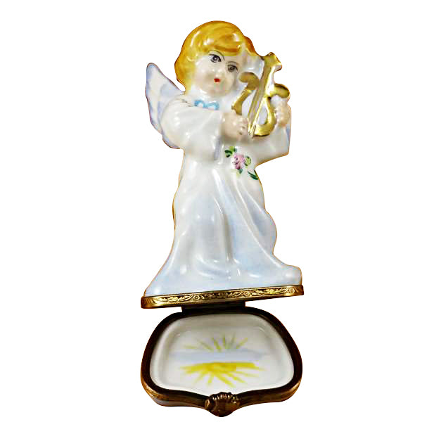 Load image into Gallery viewer, Rochard "Angel with Lyre" Limoges Box