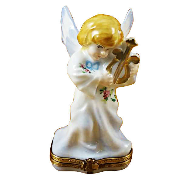 Load image into Gallery viewer, Rochard "Angel with Lyre" Limoges Box