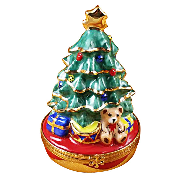 Load image into Gallery viewer, Rochard "Christmas Tree with Gifts" Limoges Box