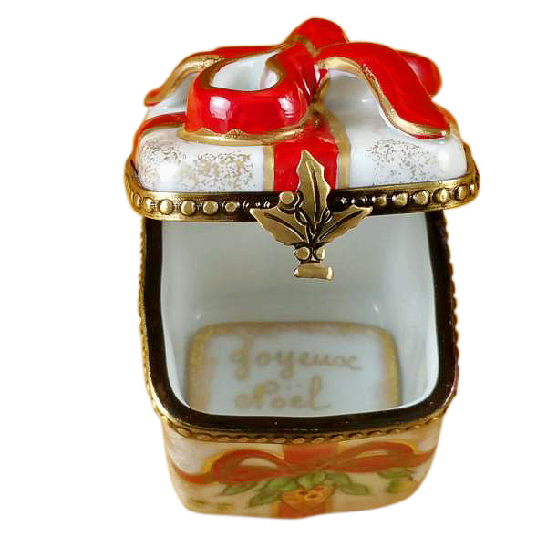 Load image into Gallery viewer, Rochard "Red Ribbon Christmas Box with Plaque" Limoges Box