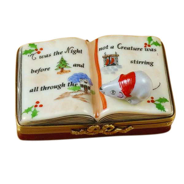 Load image into Gallery viewer, Rochard "Twas the Night Before Christmas Book" Limoges Box