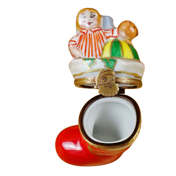 Load image into Gallery viewer, Rochard "Christmas Boot" Limoges Box