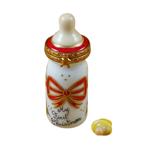 Load image into Gallery viewer, Rochard "Baby Bottle - My First Christmas" Limoges Box
