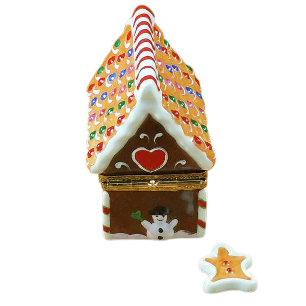 Load image into Gallery viewer, Rochard "Gingerbread House with Gingerman" Limoges Box