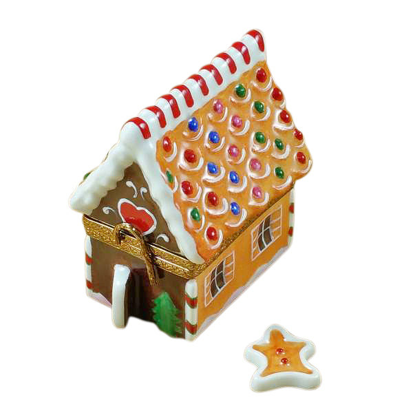 Load image into Gallery viewer, Rochard "Gingerbread House with Gingerman" Limoges Box