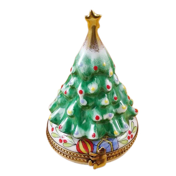 Load image into Gallery viewer, Rochard "Christmas Tree with Star" Limoges Box