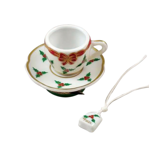 Load image into Gallery viewer, Rochard "Christmas Teacup with Teabag" Limoges Box