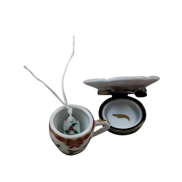Load image into Gallery viewer, Rochard "Christmas Teacup with Teabag" Limoges Box