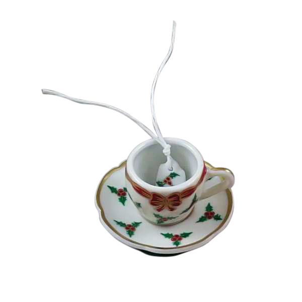 Load image into Gallery viewer, Rochard "Christmas Teacup with Teabag" Limoges Box
