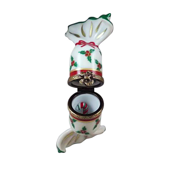 Load image into Gallery viewer, Rochard "Christmas Cracker with Candy Cane" Limoges Box