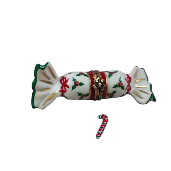Load image into Gallery viewer, Rochard "Christmas Cracker with Candy Cane" Limoges Box