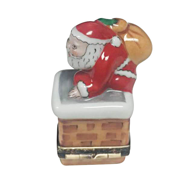 Load image into Gallery viewer, Rochard "Santa on Roof" Limoges Box