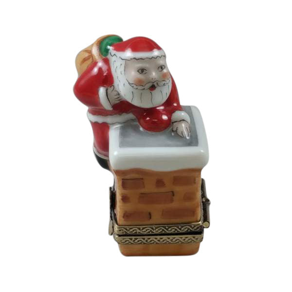 Load image into Gallery viewer, Rochard "Santa on Roof" Limoges Box