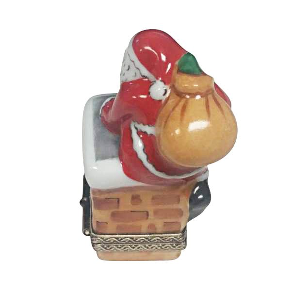 Load image into Gallery viewer, Rochard "Santa on Roof" Limoges Box