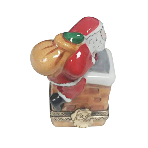 Load image into Gallery viewer, Rochard "Santa on Roof" Limoges Box