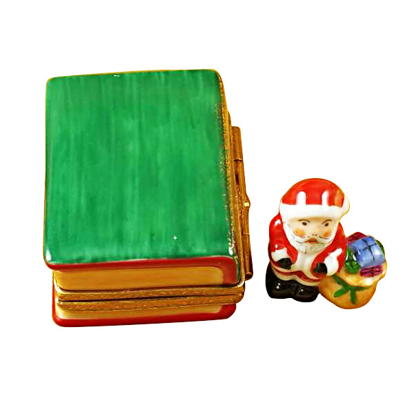 Load image into Gallery viewer, Rochard "Santa Book with Removable Santa" Limoges Box