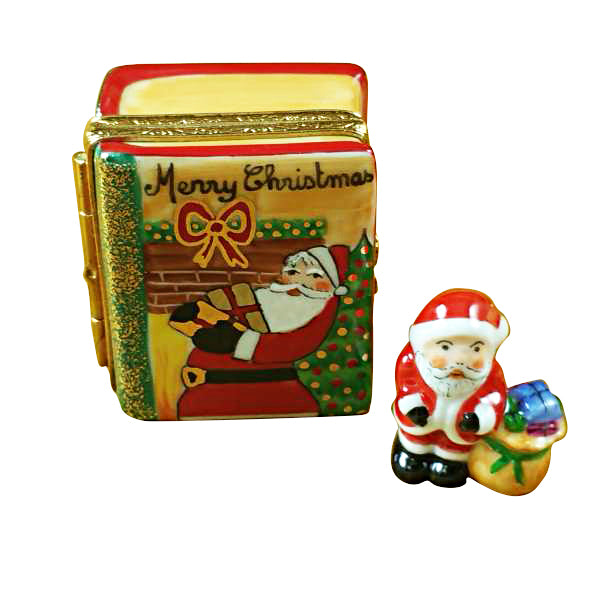 Load image into Gallery viewer, Rochard "Santa Book with Removable Santa" Limoges Box