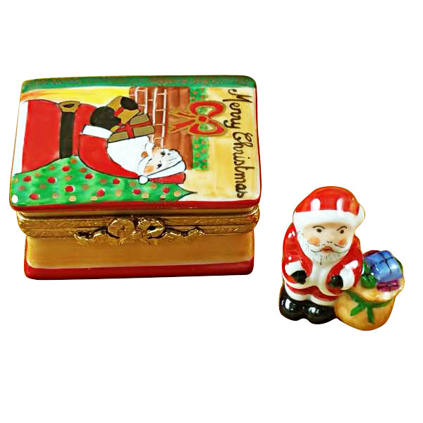 Load image into Gallery viewer, Rochard "Santa Book with Removable Santa" Limoges Box
