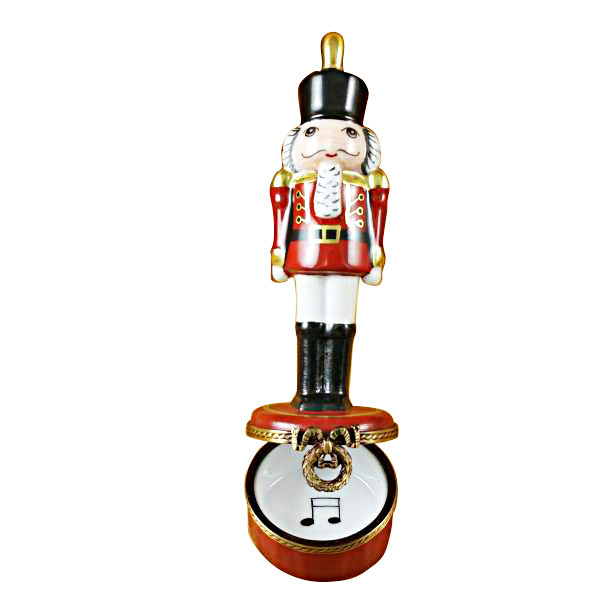 Load image into Gallery viewer, Rochard "Red Base Nutcracker with Plume" Limoges Box