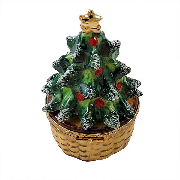 Load image into Gallery viewer, Rochard "Christmas Tree on Basket" Limoges Box