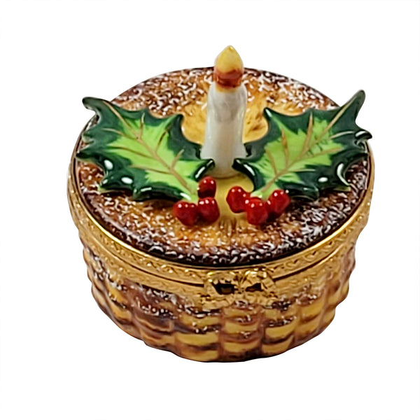 Load image into Gallery viewer, Rochard "Christmas Candle with Holly" Limoges Box
