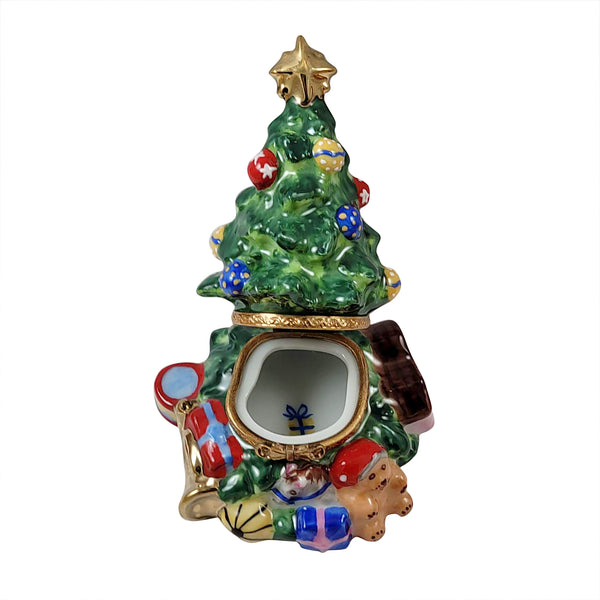Load image into Gallery viewer, Rochard "Christmas Tree with Teddy Bear and Presents" Limoges Box