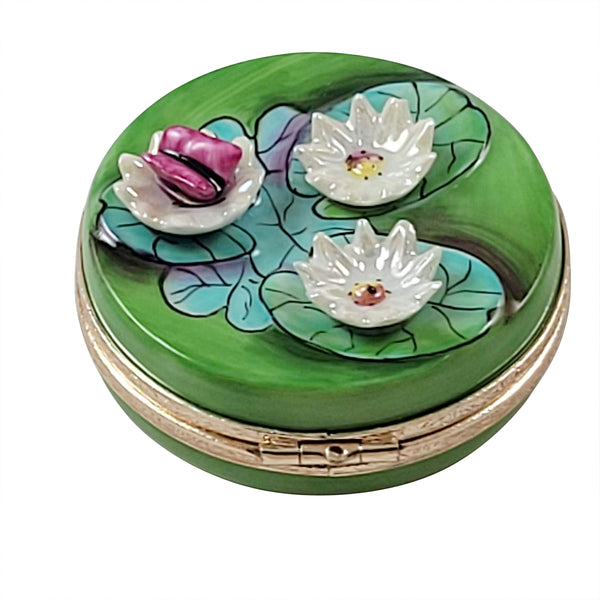 Load image into Gallery viewer, Rochard "White Water Lilies" Limoges Box