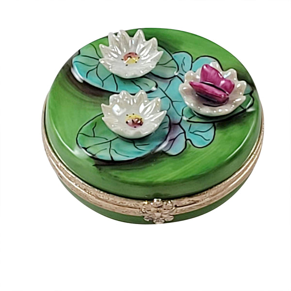 Load image into Gallery viewer, Rochard "White Water Lilies" Limoges Box