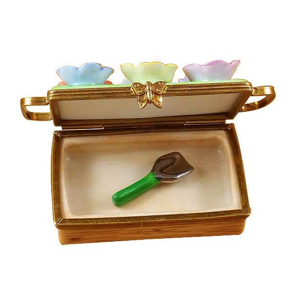 Load image into Gallery viewer, Rochard "Flower Box with Spade" Limoges Box