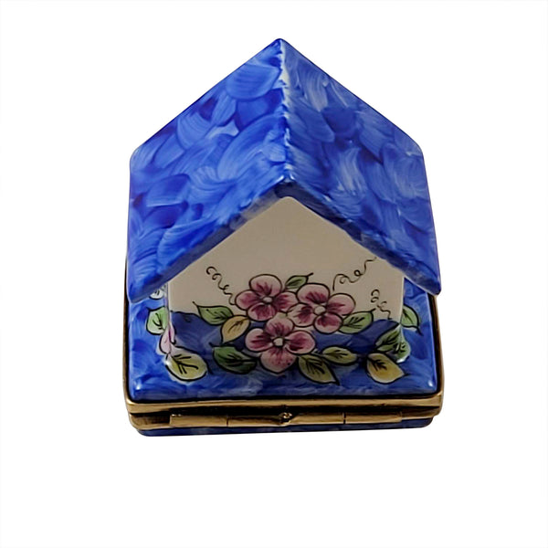 Load image into Gallery viewer, Rochard "Blue Bird House" Limoges Box
