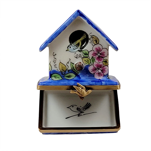 Load image into Gallery viewer, Rochard "Blue Bird House" Limoges Box