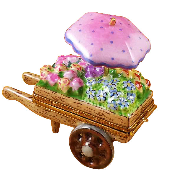 Load image into Gallery viewer, Rochard "Flower Cart" Limoges Box